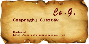Csepreghy Gusztáv névjegykártya