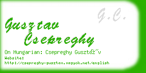 gusztav csepreghy business card